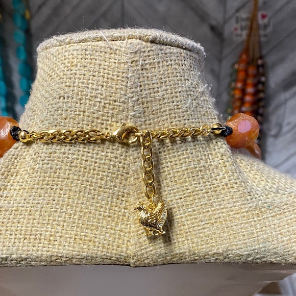 Carnelian  faceted 18 inch Aprilsplace necklace - Picture 2 of 9